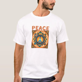 T-shirt Chemise graphique Retro Peace