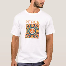 T-shirt Chemise graphique Retro Peace