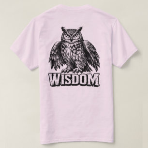 T-shirt Chemise graphique « Sagesse » pour hibou – Connais
