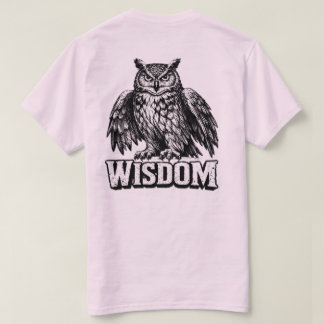 T-shirt Chemise graphique « Sagesse » pour hibou – Connais