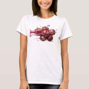 T-shirt Chemise graphique stylée rouge pomme abstraite