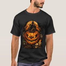 Chemise graphique vintage Halloween citrouille