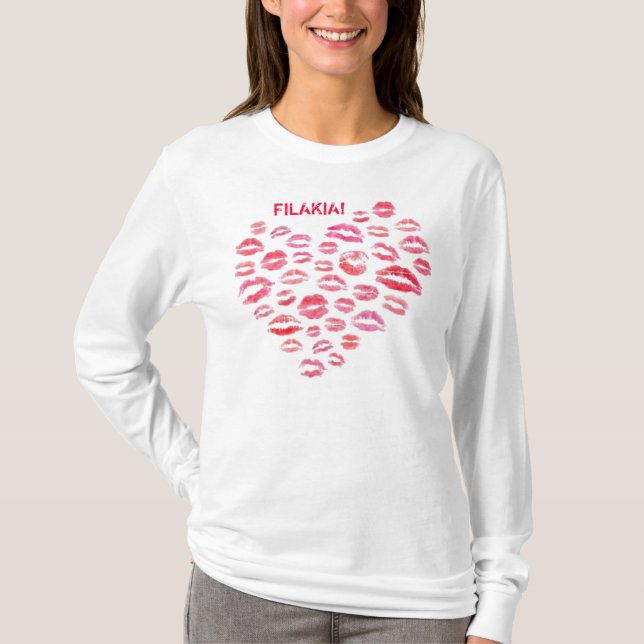 T-shirt Chemise grecque de Filakia (baisers) (Devant)