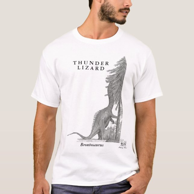 T-shirt Chemise Greg Paul de dinosaure de brontosaure (Devant)