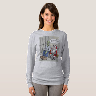 T-shirt Chemise grise à manches longues pour femmes avec S