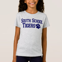 Chemise grise des tigres des filles avec la patte