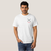 Chemise grise et rouge d'ondulation de XRP du logo