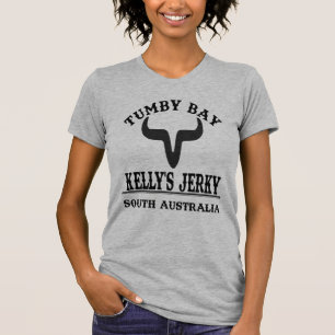 T-shirt Chemise grise pour femmes, Kelly's Jerky Tumby Bay