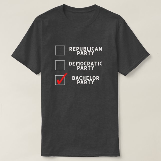 T-shirt Chemise Groomsman de la fête de bachelor - Drôle D (Design devant)