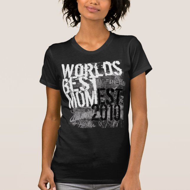 T-shirt Chemise grunge de noir des textes de Graffitti de (Devant)