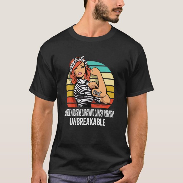 T-shirt Chemise guerrière Neuroendocrine Carcinoïde Cancer (Devant)