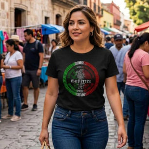 T-shirt Chemise Gutiérrez Nom de famille emblème México F