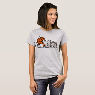 T-shirt Chemise Halloween Citrouille Mange Fantôme, Drôle 