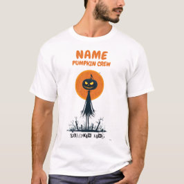 T-shirt Chemise Halloween de l'équipage Citrouille personn