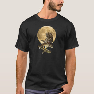T-shirt Chemise Halloween de lune de hibou barré d'Audubo