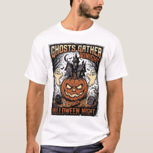 T-shirt Chemise Halloween ensorcelée Art de fantôme de cit