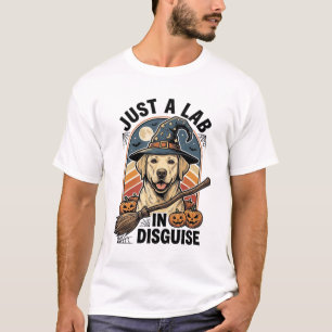T-shirt Chemise Halloween Labrador Vintage Sorcière Costum