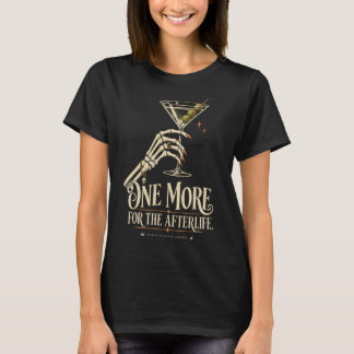 T-shirt Chemise Halloween Martini Skeleton pour femmes