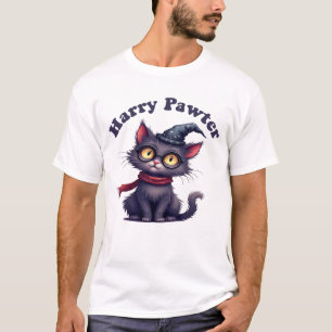 T-shirt Chemise Harry Pawter Magic Cat – Chat sorcier drôl