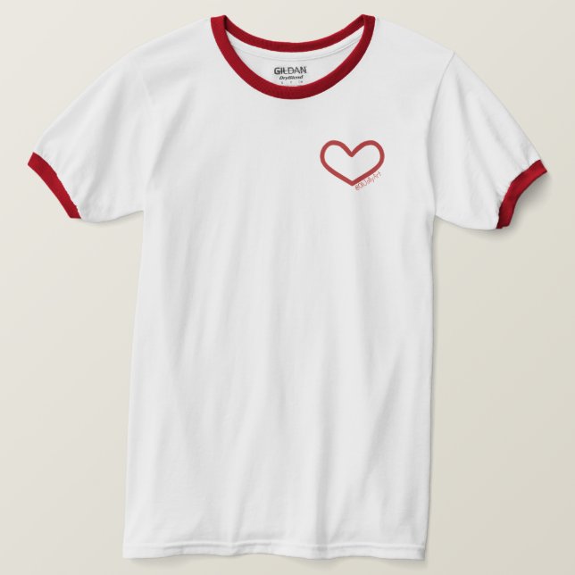 T-shirt Chemise Heart OliJollyArt (Design devant)