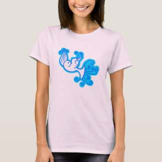 T-shirt Chemise hiver Dove des années 60 de style rétro