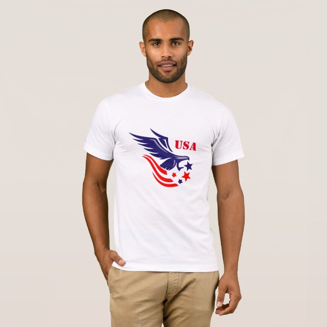 T-shirt Chemise homme aigle militaire (Devant entier)