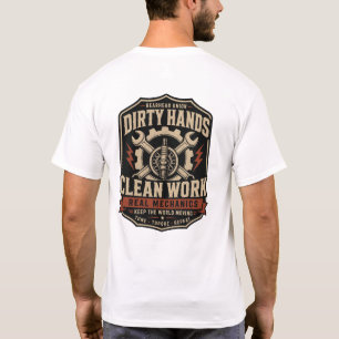 T-shirt Chemise homme avant et arrière Gearhead Union Mech
