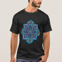 Chemise homme avec motif mandala bleu