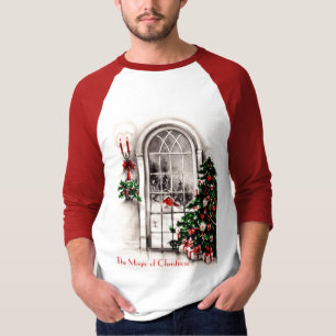 T-shirt Chemise homme fenêtre de Noël