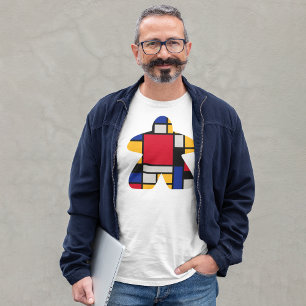 T-shirt Chemise Homme Meeple Art Moderne