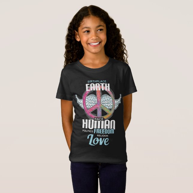 T-Shirt Chemise humaine de liberté de la politique de (Devant entier)