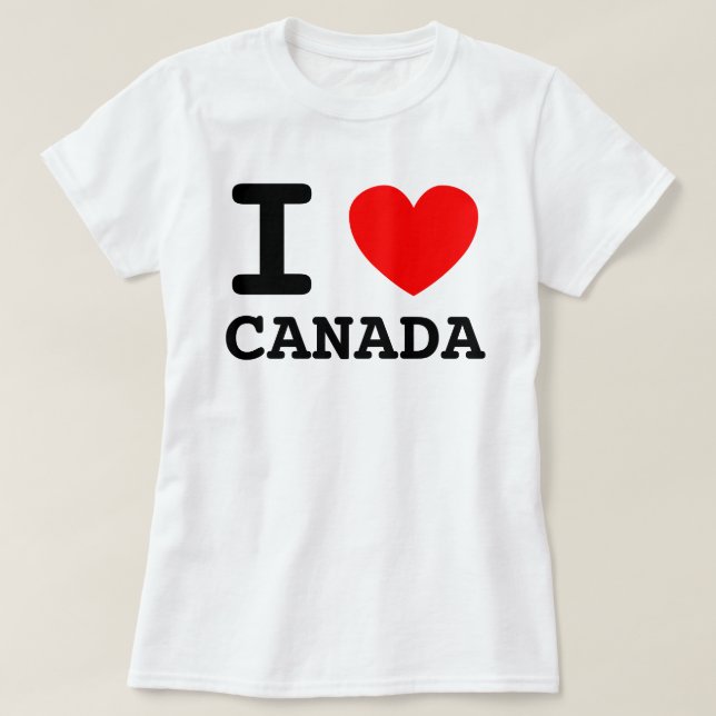T-shirt Chemise I Heart Canada (Design devant)