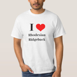T-shirt Chemise - I Heart Rhodesian Ridgeback
