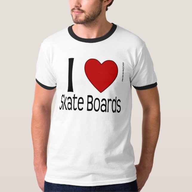 T-shirt Chemise I Heart Skateboards (Devant)