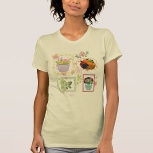 T-shirt Chemise illustrée de fruits floraux