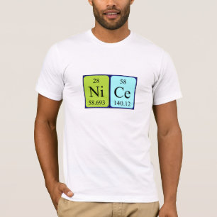 T-shirt Chemise intéressante de nom de table périodique