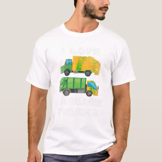 T-shirt Chemise J'aime les Camions de Poubelle Enfant en b