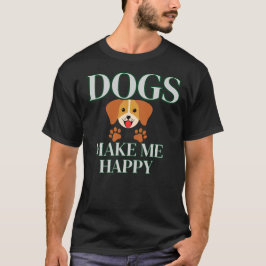 T-shirt Chemise J'aime les chiens | Cadeau pour amateur de