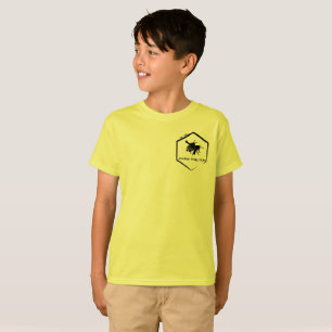 T-shirt Chemise jaune de base pour enfants avec notre logo