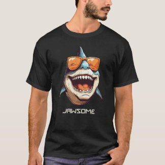 T-shirt Chemise Jawsome - Fun Smiling Shark Tee