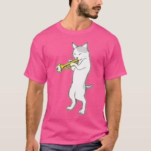 T-shirt Chemise Jazz Trumpet Chemise Chat Jouer Trumpet Ja
