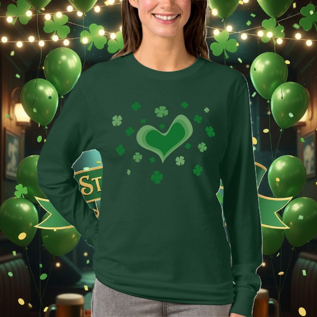 T-shirt chemise Jour de la Saint Patrick | Manche longue a (St Patrick's Day shirt)