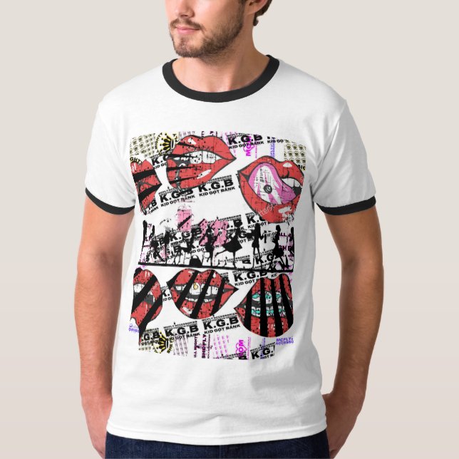 T-shirt Chemise KGB Lips (Devant)
