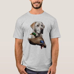 T-shirt Chemise Labrador blanche pour hommes, Chemise Mall