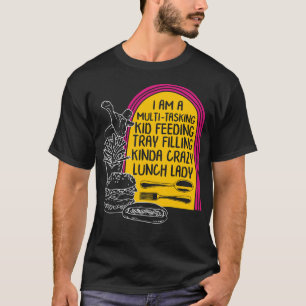 T-shirt Chemise Lady Déjeuner, Cafétéria de l'école multi-