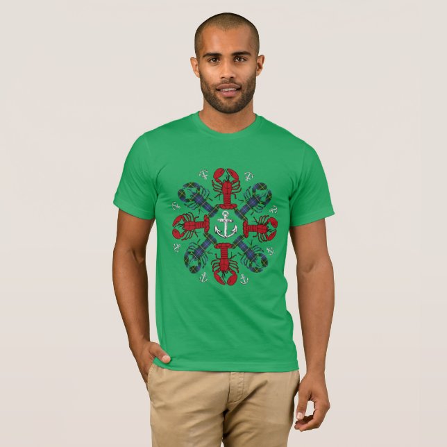 T-shirt Chemise laide de l'Ancre N.S.Christmas de flocon (Devant entier)