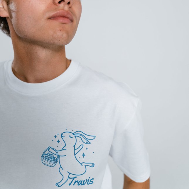 T-shirt Chemise lapin de Pâques Funny personnalisée avec n (Personalized Funny Easter Bunny Shirt with Name)