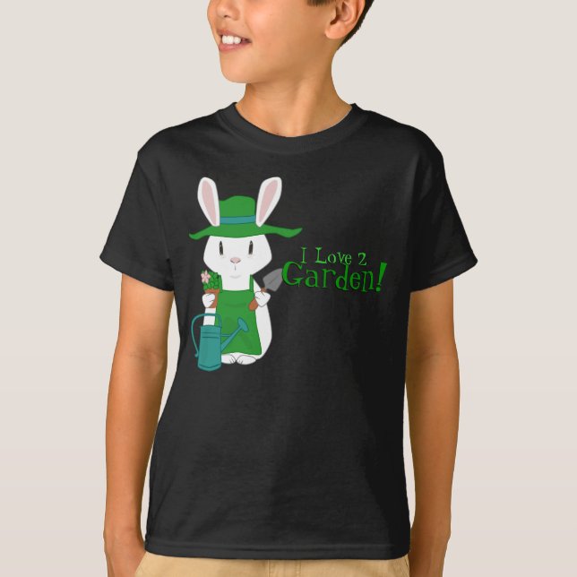 T-shirt Chemise lapin jardinage (Devant)