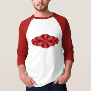 T-shirt Chemise légère rouge pour hommes à illusion d'opti