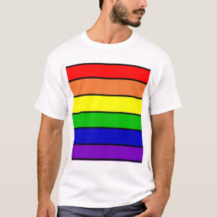 T-shirt Chemise LGBT Gay/Queer Couleurs Arc-en-ciel